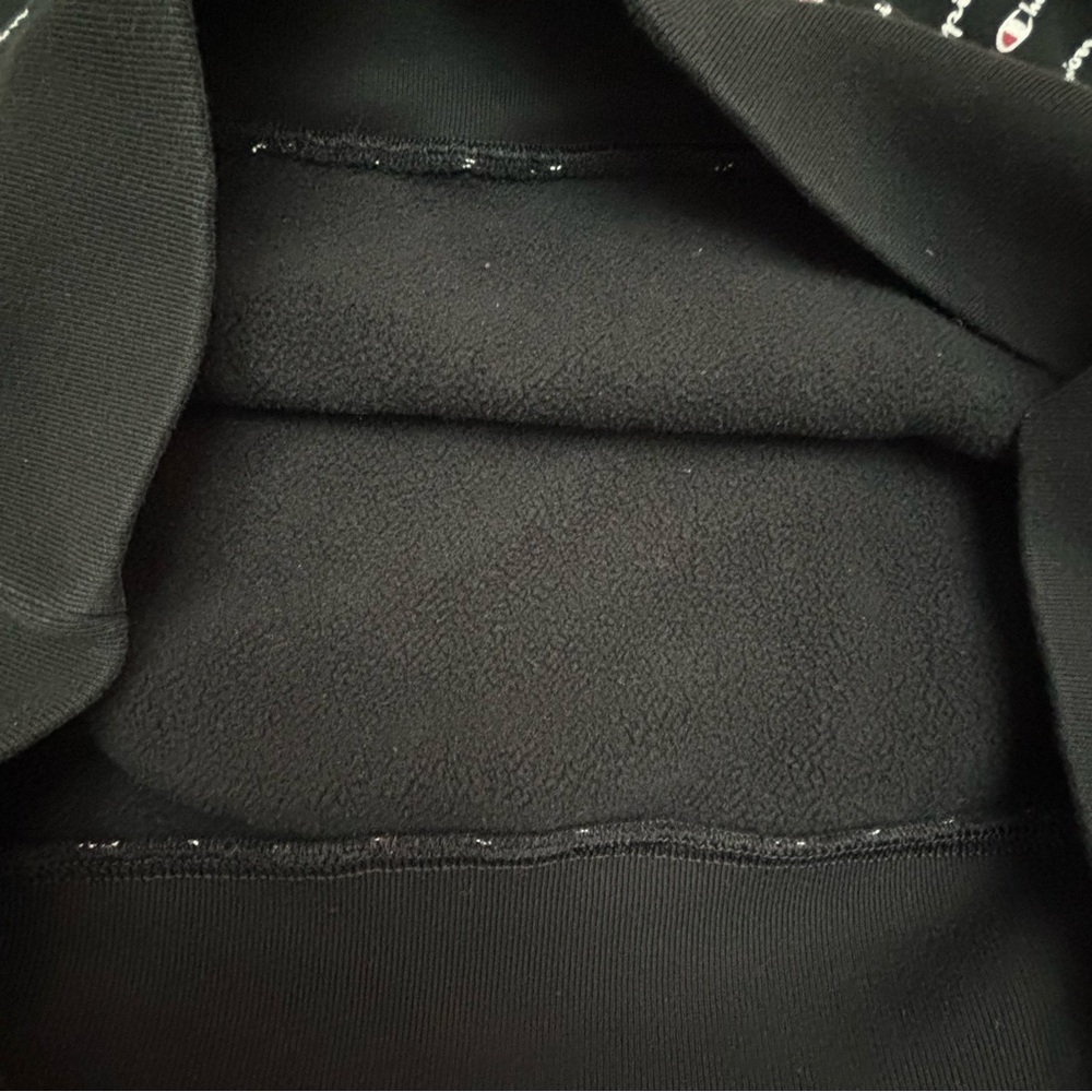 Champion Black Hoodie with White Logo Pattern - Picture 11 of 12